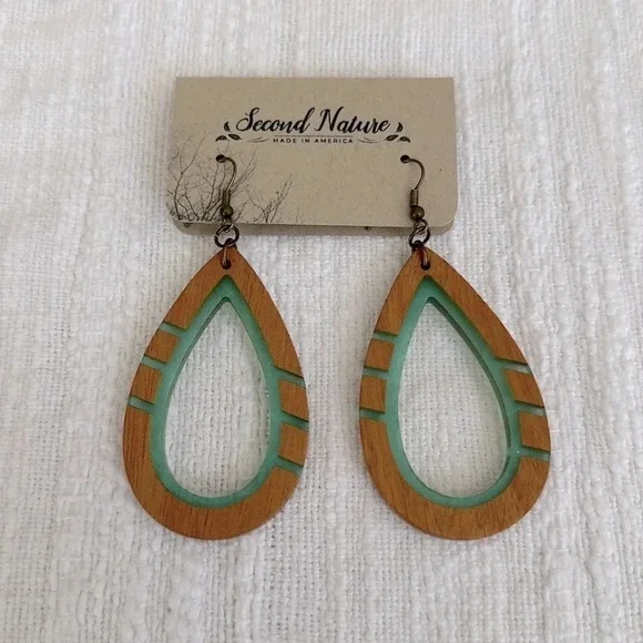 Upcycled Earrings, NWT, Made in America from old shutters - Picture 1 of 2